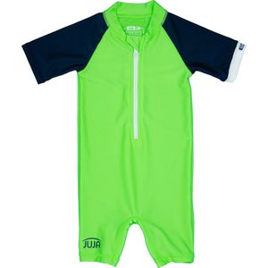 JUJA - UV-Zwempakje met korte mouwen voor baby's - High Visual - UPF50+ - Cool Coconut Club - Neon lime - maat 86-92cm