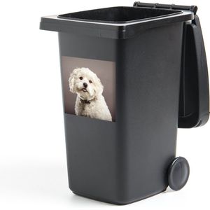 Container sticker Maltezer - Maltezer honden portret - 40x40 cm - kliko sticker - weerbestendige containersticker