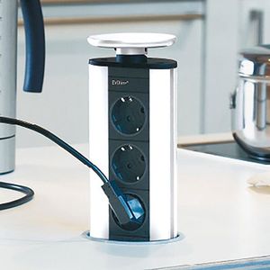 Schulte - Evoline Powerport - Stopcontact - Wit - 3 contactdozen Belgische aarding