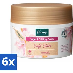 Kneipp - Body scrub - Sugar & Oil - Soft Skin - Voor droge en gevoelige huid - 220 g - Voordeelverpakking - 6 stuks