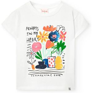 Boboli Stretch Knit T-shirt Met Korte Mouwen Wit 14 Years Meisjes