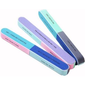Professionele Polijst / Glans Vijl - 3 Stuks - 6 Stappen Nail Buffer - Kunstnagels - Manicure - Pedicure - Nagelverzorging