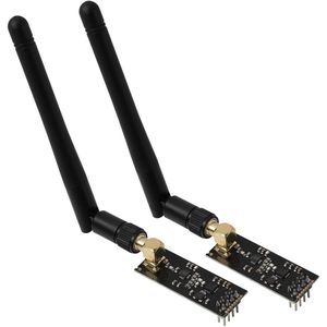 Allecto plus - Draadloze transceiver RF-module 2,4 GHz Bereik 1100 m - Set van 2 stuks met hoge prestaties voor gegevensoverdracht