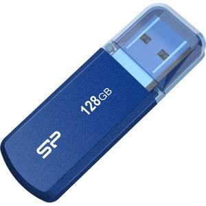 Silicon Power SP128GBUF3202V1B, 128GB USB 3.2 Gen1 Helios 202 Aluminum casing, Blue