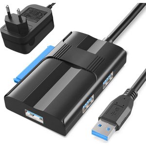 USB 3.0 naar SATA/IDE Adapter voor 2,5""/3,5"" Harde Schijven - Snelle Gegevensoverdracht en Externe Voeding