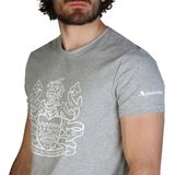 Aquascutum - QMT002M0-09 - T-shirt - Darkgray, White - Heren