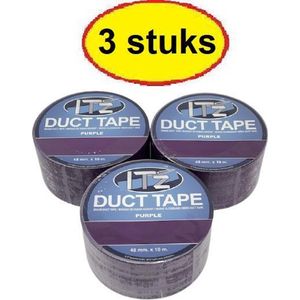 IT'z Duct Tape 32- Paars 3 stuks  48 mm x 10m |  tape - plakband - ducktape - ductape