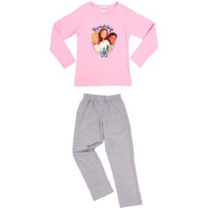 Spirit pyjama - lange mouw - roos - grijs - Maat 110 / 116 - 5 / 6 jaar