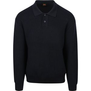 BOSS Longsleeve Poloshirt Kotor Navy - Maat M - Heren - Pullovers