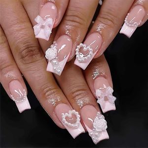 24 stuks French Tip press-on nagels