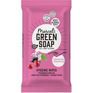 Marcel's Green Soap - Schoonmaakdoekjes - Patchouli & Cranberry - Natuurlijk schoon - 60 Doekjes - 1 stuk