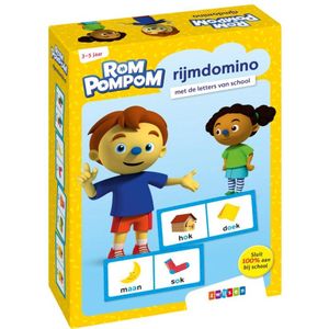 Zwijsen Rompompom Rijmdomino 4+ - Leerzaam en Kleurrijk Spel voor Kinderen vanaf 4 Jaar