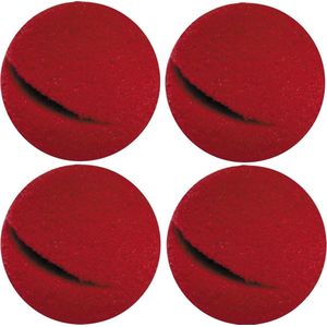 Clowns neus - 4x - rood - knijp foam - carnaval verkleed neus - kinderen/volwassenen