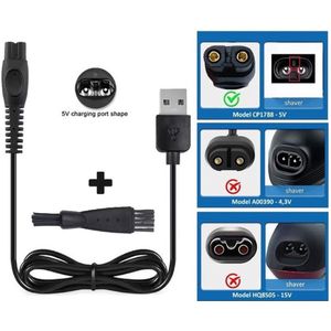 Vervangende CP1788 USB Laadkabel – 5V 1A – 1m – Geschikt voor Philips OneBlade, Trimmers en Scheerapparaten – Zonder Adapter