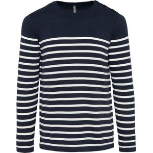 Kariban Gestreepte herentrui K989 - Striped Navy / Off White - 3XL