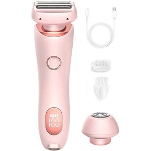 Epilator - 2-in-1 draagbaar scheerapparaat - Nat en droog zeemeerminscheerapparaat voor vrouwen - Epilator Dames Dubbele Hoofdscheerapparaat Privé Haartrimmer - Elektrisch Scheerapparaat Dames Epilator - Roze