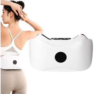 Elektrische buikmassager - 26 x 5 x 15 cm - Trilplaat - Draadloos - Drie instelbare niveaus - Taillemassager - Slimme buikkneedmachine - Rug- en buikmassage - Wit