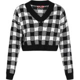 myMo - ROCKS - Trui - Zwart/Wit - V-hals - Lange Mouw