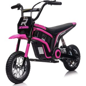 Huricane Elektrische kindermotor 24V 350Watt - Kindermotor - Accuvoertuigen - 3.5 tot 8 jaar - kindermotor met luchtbanden - Elektrische kinderauto (Roze)