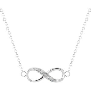 Fako Bijoux® - Ketting - Infinity - Mini - Zilverkleurig - Sinterklaas & Kerst