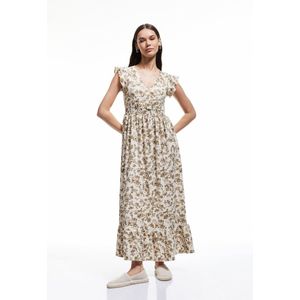 Maxi-lengte Gelaagd Volantkleid