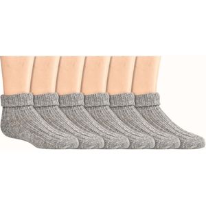 Wollen kindersokken | biologische wol | maat 31-34 | per 4 paar | kleur lichtgrijs | beschikbaar in 5 kleuren