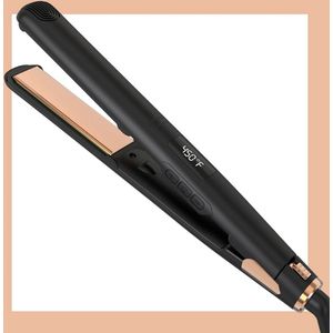 Verkoop Nederland® - Originele - Keramische Platen - Flat Iron 1 ""Platen - Zwart - Model Stijltang En Krultang - In 30 Sec warm - 360° Draaibare Stroomkabel - 100 °C tot 230°C Instelbaar -