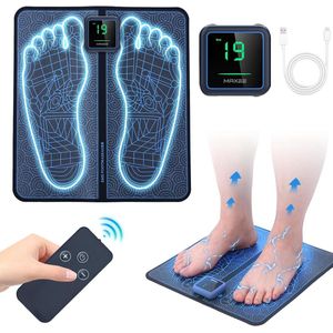 Massage Apparaat Voetmassageapparaat draadloos draagbaar - afstandsbediening - EMS 8 modi 19 intensiteiten
