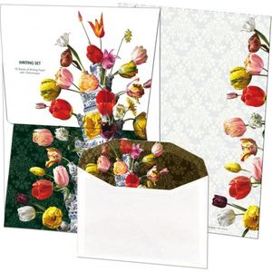 Briefpapier - Bloemstilleven met tulpenvaas