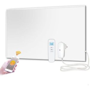 Infrarood Verwarming - ""WarmteControle: Slimme WiFi Infraroodverwarming (850W) met Afstandsbediening en Oververhittingsbeveiliging - Efficiënt Verwarmingspaneel voor Wandmontage (1220*770mm)
