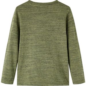 Kindershirt lange mouwen - 128 - Gemêleerd kaki