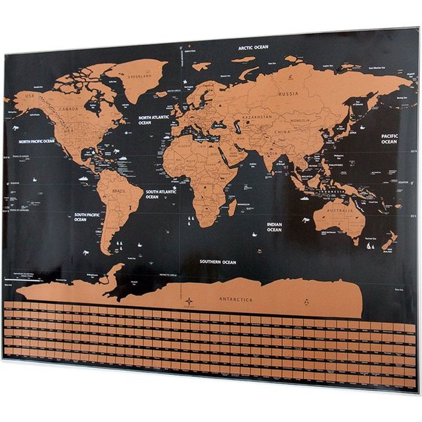gekruld whisky Onbemand Kras wereldkaart (scratch map) - kras weg waar je geweest bent! - Het  grootste online winkelcentrum - beslist.nl