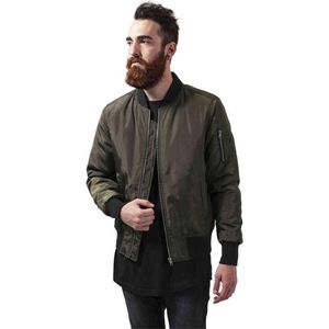 Urban Classics - 2-Tone Bomber jacket - L - Groen/Zwart