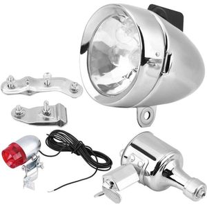 Koplamp en Achterlicht Set - 12V 6W Dynamo Kit voor Fietsen met Generator - Gemotoriseerde Fietsen Elektrische Fietsen .