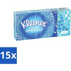 Kleenex - Zakdoekjes - Everyday - 8 Pakjes Zakdoekjes - Bulkverpakking - 15 stuks