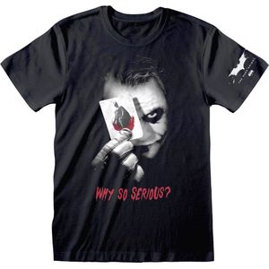 DC Comics Batman - The Dark Knight Why So Serious Mens Tshirt - S - Zwart