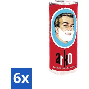 6 x Arko - Scheerzeep - Verzorgt en Beschermt de Huid - 75 ml - Scheerzeep - Scheerzeep Turkije - Arko Scheerzeep - Traditionele Scheerzeep - Scheerzeep Voor Mannen