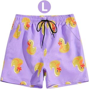 Livano Zwembroek Heren - Zwem Broek Mannen - Badkleding - Zwemmen - Lichtgewicht Swim Shorts - Zomerbroek - Violet - Maat L
