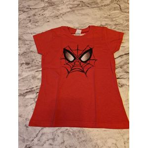 T-Shirt - Marvel - Spiderman - Rood - 116