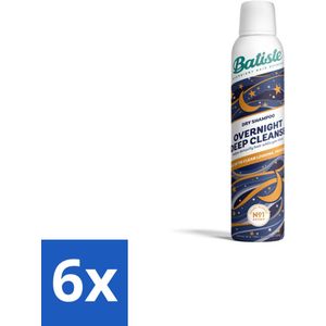 6 x Batiste - Overnight Deep Cleanse - Droogshampoo - Diep Reinigend - Frisser Haar Bij Het Wakker Worden - 200ml - Droogshampoo - Nacht Haarverzorging - Haar Reinigen - Vet Haar - Volume Haar