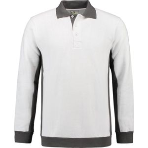 Lemon & Soda L&s Sweater Polo Workwear White/pg Mt. Xl