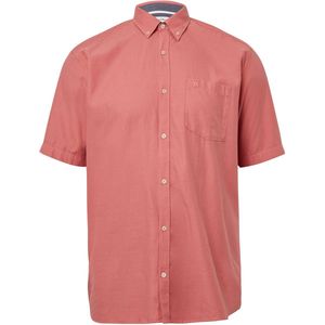 Twill Overhemd - Blauw - Katoen-Viscosemix - Normale Pasvorm