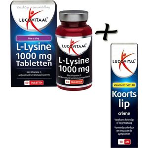 L-Lysine 100mg tabletten- 60st en Koortslip cremeLucovitaal
