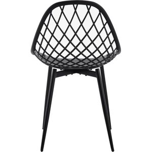 Néos® Scandinavische Eetkamerstoelen - Set van 4 - Kunststof - Zwart - 52x83.5x53cm