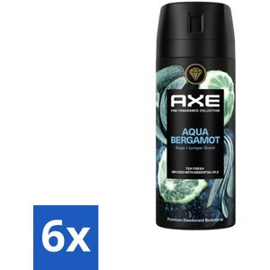Axe - Deodorant - Spray - Aqua Bergamot - 150ml x 6