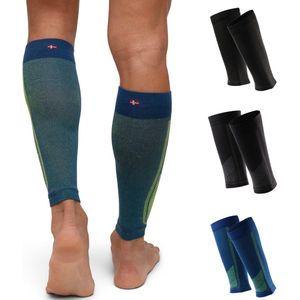 DANISH ENDURANCE Kuit Compressie Sleeves voor Dames en Heren - Hardlopen & Sporten - Maat L - 3 paar