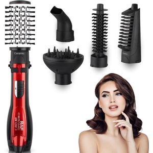 RAF Krultang 5 in 1 – Fohnborstel met 5 opzetstukken – Voor krullen, stijlen en meer – Warmteborstel met 3 warmtestanden – 1200W