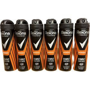 Rexona Deodorant Spray - Workout High Impact - 6 x 150 ml