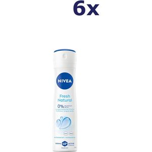 6x NIVEA Fresh Natural Deodorant Spray 150 ml