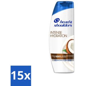 Head & Shoulders - Anti-Roos Shampoo - Intense Hydration - Met Kokosolie - 285 ml - Bulkverpakking - 15 stuks